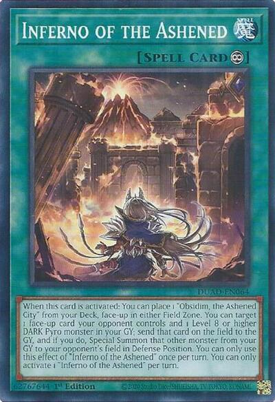 2025 YuGiOh: Duelist's Advance (DUAD) - Inferno of the Ashened (#DUAD-EN064, Common) (1st Edition, Near Mint)