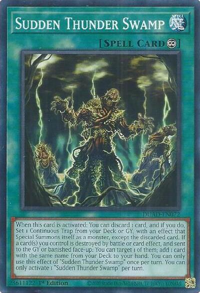 2025 YuGiOh: Duelist's Advance (DUAD) - Sudden Thunder Swamp (#DUAD-EN072, Common) (1st Edition, Near Mint)
