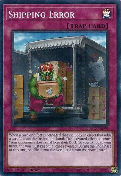 2025 YuGiOh: Duelist's Advance (DUAD) - Shipping Error (#DUAD-EN079, Common) (1st Edition, Near Mint)