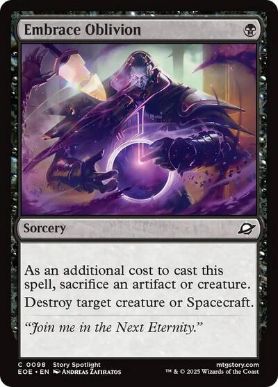 2025 Magic: The Gathering: Edge of Eternities (EOE) - Embrace Oblivion (#98, Common) (Foil, Near Mint)