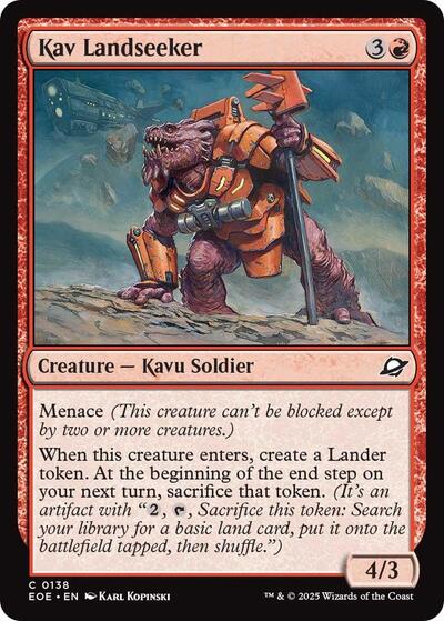 2025 Magic: The Gathering: Edge of Eternities (EOE) - Kav Landseeker (#138, Common)