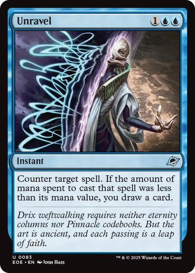 2025 Magic: The Gathering: Edge of Eternities (EOE) - Unravel (#83, Uncommon) (Foil, Near Mint)