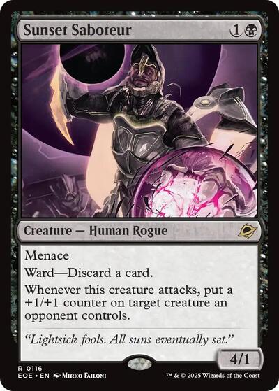 2025 Magic: The Gathering: Edge of Eternities (EOE) - Sunset Saboteur (#116, Rare) (, Near Mint)