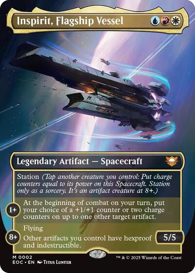 2025 Magic: The Gathering: Commander: Edge of Eternities (EOC) - Inspirit Flagship Vessel Borderless (#2, Mythic Rare) (Foil, Near Mint)