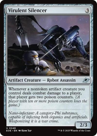 2025 Magic: The Gathering: Edge of Eternities (EOE) - Virulent Silencer (#248, Uncommon)