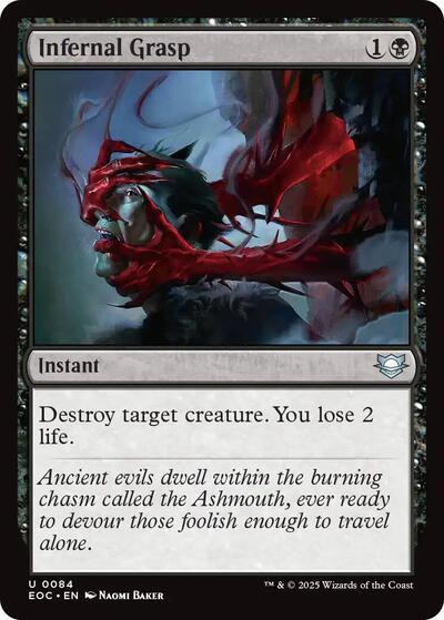 2025 Magic: The Gathering: Commander: Edge of Eternities (EOC) - Infernal Grasp (#84, Uncommon) (, Near Mint)
