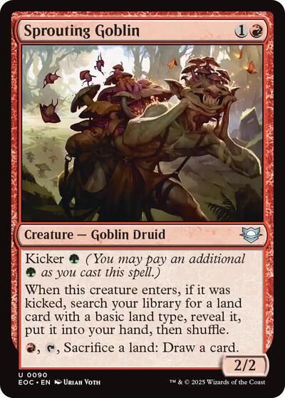 2025 Magic: The Gathering: Commander: Edge of Eternities (EOC) - Sprouting Goblin (#90, Uncommon) (, Near Mint)