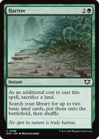 2025 Magic: The Gathering: Commander: Edge of Eternities (EOC) - Harrow (#98, Common) (, Near Mint)