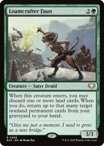 2025 Magic: The Gathering: Commander: Edge of Eternities (EOC) - Loamcrafter Faun (#99, Rare) (, Near Mint)