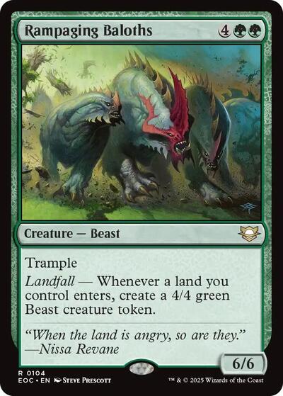 2025 Magic: The Gathering: Commander: Edge of Eternities (EOC) - Rampaging Baloths (#104, Rare) (, Near Mint)