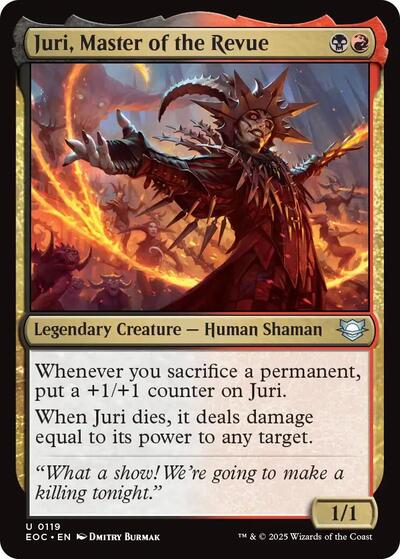 2025 Magic: The Gathering: Commander: Edge of Eternities (EOC) - Juri Master of the Revue (#119, Uncommon) (, Near Mint)