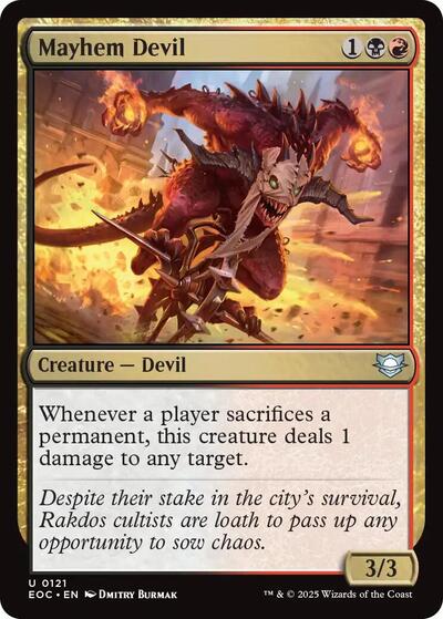 2025 Magic: The Gathering: Commander: Edge of Eternities (EOC) - Mayhem Devil (#121, Uncommon) (, Near Mint)