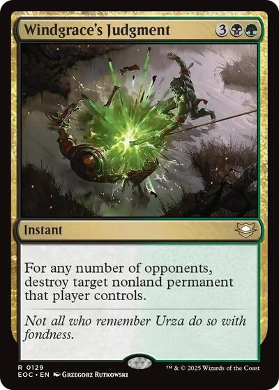 2025 Magic: The Gathering: Commander: Edge of Eternities (EOC) - Windgraces Judgment (#129, Rare) (, Near Mint)