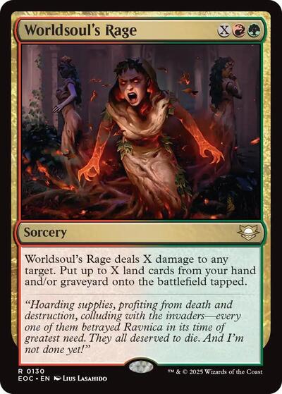2025 Magic: The Gathering: Commander: Edge of Eternities (EOC) - Worldsouls Rage (#130, Rare) (, Near Mint)