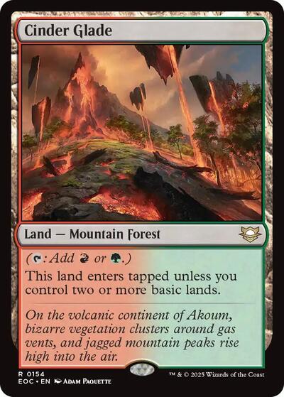 2025 Magic: The Gathering: Commander: Edge of Eternities (EOC) - Cinder Glade (#154, Rare) (, Near Mint)
