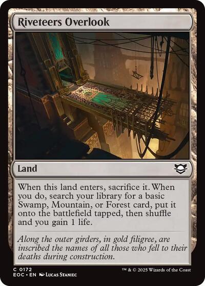 2025 Magic: The Gathering: Commander: Edge of Eternities (EOC) - Riveteers Overlook (#172, Common) (, Near Mint)