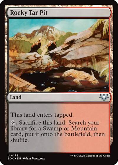 2025 Magic: The Gathering: Commander: Edge of Eternities (EOC) - Rocky Tar Pit (#173, Uncommon) (, Near Mint)