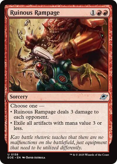 2025 Magic: The Gathering: Edge of Eternities (EOE) - Ruinous Rampage (#158, Uncommon)
