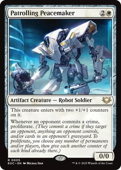 2025 Magic: The Gathering: Commander: Edge of Eternities (EOC) - Patrolling Peacemaker (#5, Rare) (, Near Mint)