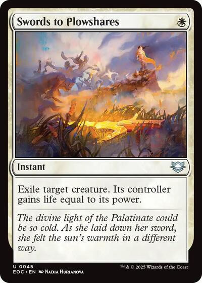 2025 Magic: The Gathering: Commander: Edge of Eternities (EOC) - Swords to Plowshares (#45, Uncommon) (, Near Mint)
