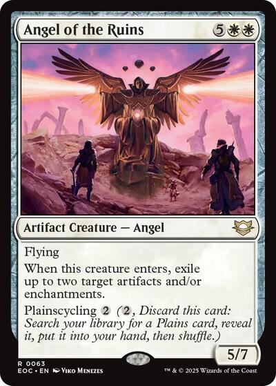 2025 Magic: The Gathering: Commander: Edge of Eternities (EOC) - Angel of the Ruins (#63, Rare) (, Near Mint)