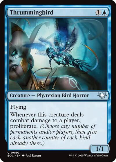2025 Magic: The Gathering: Commander: Edge of Eternities (EOC) - Thrummingbird (#80, Uncommon) (, Near Mint)
