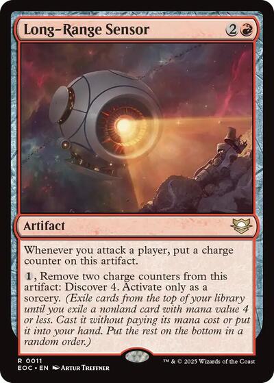 2025 Magic: The Gathering: Commander: Edge of Eternities (EOC) - Long Range Sensor (#11, Rare) (, Near Mint)