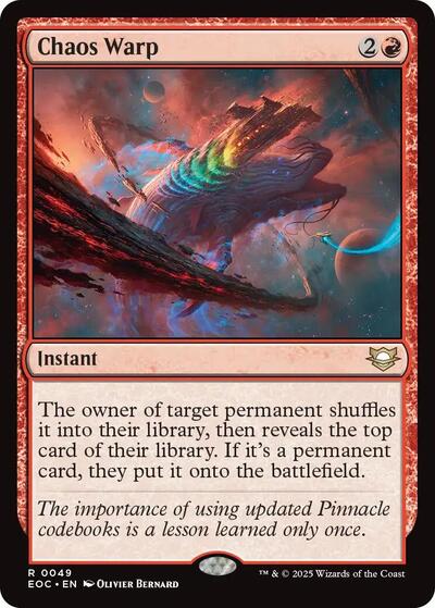 2025 Magic: The Gathering: Commander: Edge of Eternities (EOC) - Chaos Warp (#49, Rare) (, Near Mint)