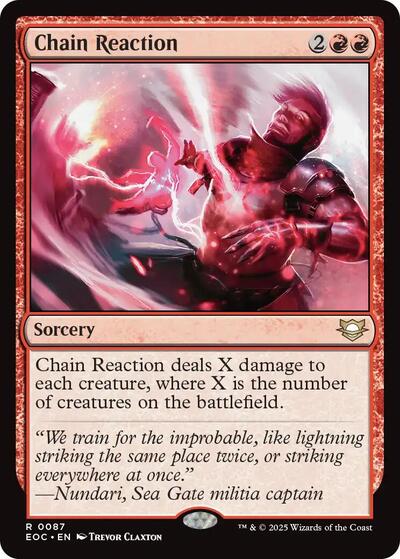 2025 Magic: The Gathering: Commander: Edge of Eternities (EOC) - Chain Reaction (#87, Rare) (, Near Mint)