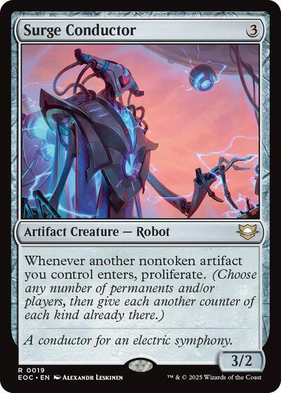 2025 Magic: The Gathering: Commander: Edge of Eternities (EOC) - Surge Conductor (#19, Rare) (, Near Mint)
