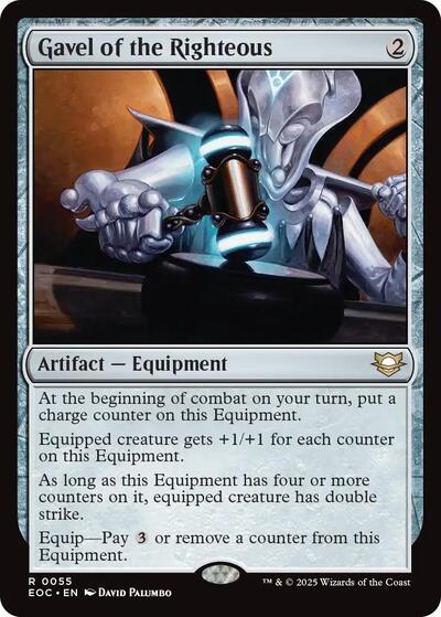 2025 Magic: The Gathering: Commander: Edge of Eternities (EOC) - Gavel of the Righteous (#55, Rare) (, Near Mint)