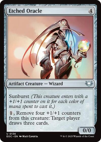 2025 Magic: The Gathering: Commander: Edge of Eternities (EOC) - Etched Oracle (#136, Uncommon) (, Near Mint)