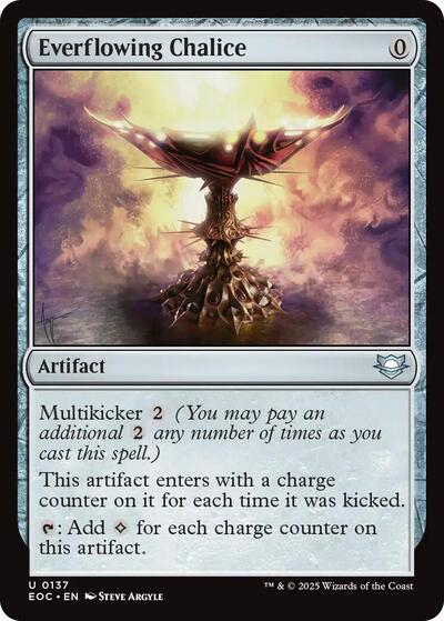 2025 Magic: The Gathering: Commander: Edge of Eternities (EOC) - Everflowing Chalice (#137, Uncommon) (, Near Mint)