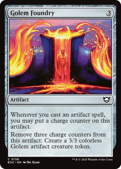 2025 Magic: The Gathering: Commander: Edge of Eternities (EOC) - Golem Foundry (#138, Common) (, Near Mint)