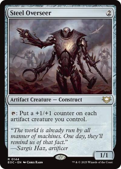 2025 Magic: The Gathering: Commander: Edge of Eternities (EOC) - Steel Overseer (#144, Rare) (, Near Mint)