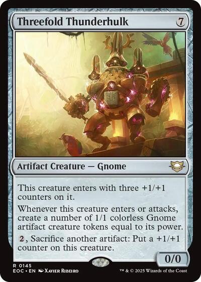 2025 Magic: The Gathering: Commander: Edge of Eternities (EOC) - Threefold Thunderhulk (#145, Rare) (, Near Mint)