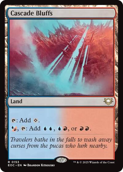 2025 Magic: The Gathering: Commander: Edge of Eternities (EOC) - Cascade Bluffs (#153, Rare) (, Near Mint)