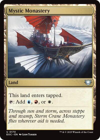 2025 Magic: The Gathering: Commander: Edge of Eternities (EOC) - Mystic Monastery (#170, Uncommon) (, Near Mint)