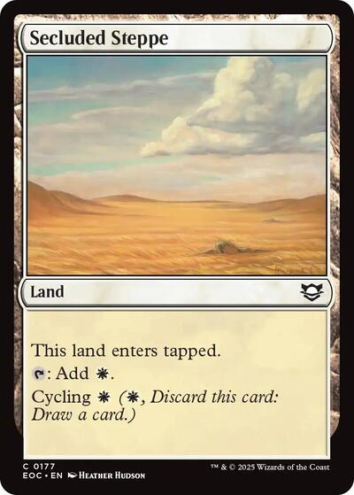 2025 Magic: The Gathering: Commander: Edge of Eternities (EOC) - Secluded Steppe (#177, Common) (, Near Mint)