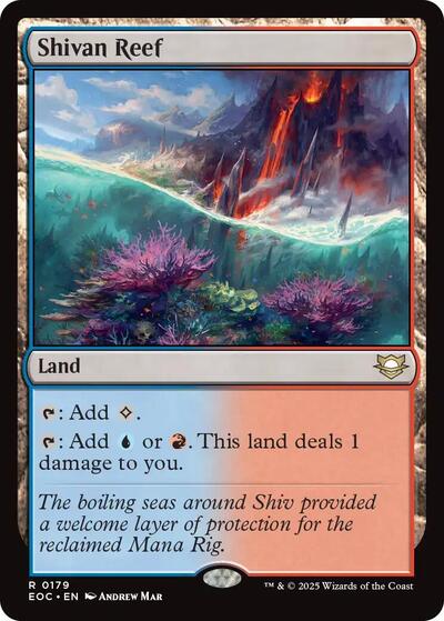 2025 Magic: The Gathering: Commander: Edge of Eternities (EOC) - Shivan Reef (#179, Rare) (, Near Mint)