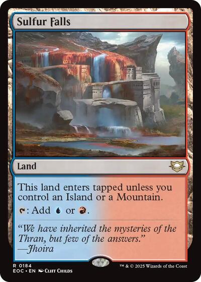 2025 Magic: The Gathering: Commander: Edge of Eternities (EOC) - Sulfur Falls (#184, Rare) (, Near Mint)