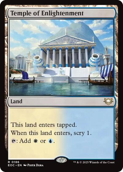 2025 Magic: The Gathering: Commander: Edge of Eternities (EOC) - Temple of Enlightenment (#186, Rare) (, Near Mint)