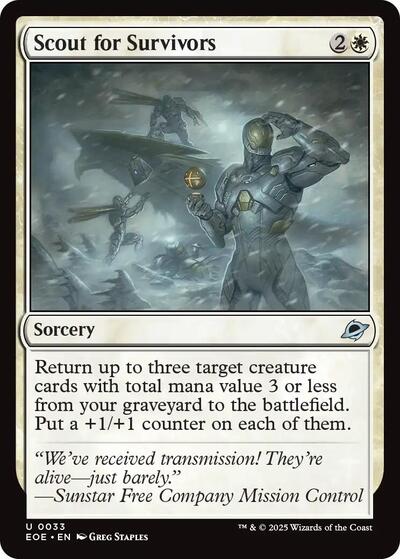 2025 Magic: The Gathering: Edge of Eternities (EOE) - Scout for Survivors (#33, Uncommon)