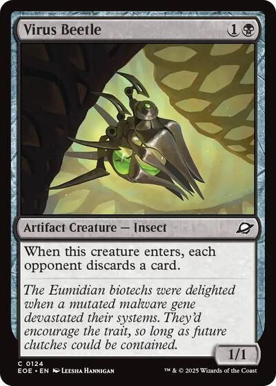 2025 Magic: The Gathering: Edge of Eternities (EOE) - Virus Beetle (#124, Common)