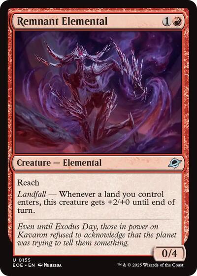 2025 Magic: The Gathering: Edge of Eternities (EOE) - Remnant Elemental (#155, Uncommon)