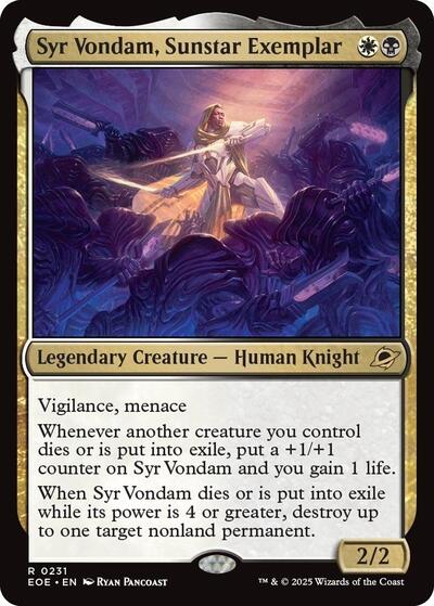 2025 Magic: The Gathering: Edge of Eternities (EOE) - Syr Vondam Sunstar Exemplar (#231, Rare) (Foil, Near Mint)