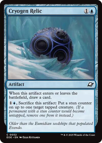 2025 Magic: The Gathering: Edge of Eternities (EOE) - Cryogen Relic (#52, Common) (, Near Mint)