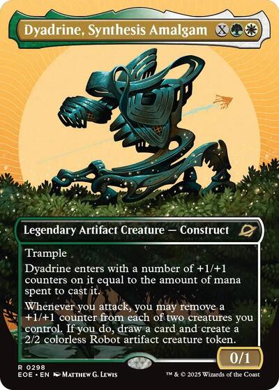 2025 Magic: The Gathering: Edge of Eternities (EOE) - Dyadrine Synthesis Amalgam Borderless (#298, Rare) (, Near Mint)