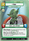 2025 Star Wars: Unlimited: Legends of the Force: Weekly Play Promos (LOFWPP) - Yoda My Ally is the Force (#6, Legendary) (, Near Mint)