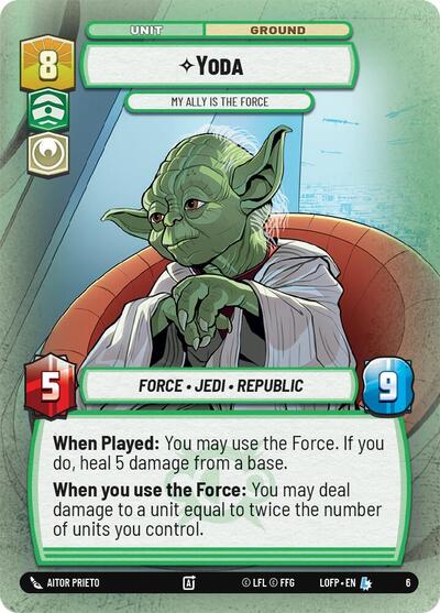 2025 Star Wars: Unlimited: Legends of the Force: Weekly Play Promos (LOFWPP) - Yoda My Ally is the Force (#6, Legendary) (, Near Mint)